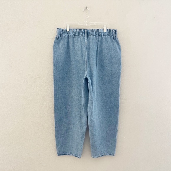 Madewell Pull On Balloon Barrel Jeans Womens XL Light Denim Wash Casual Comfy - Picture 6 of 13